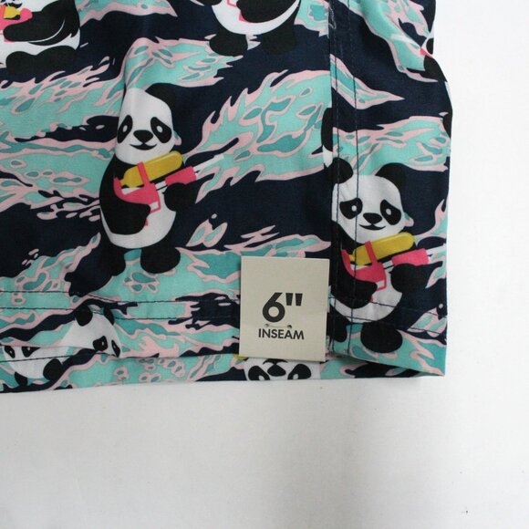 Men's No Boundaries 3XL 48-50 Above The Knee Panda Graphic Swim Shorts - Picture 10 of 14